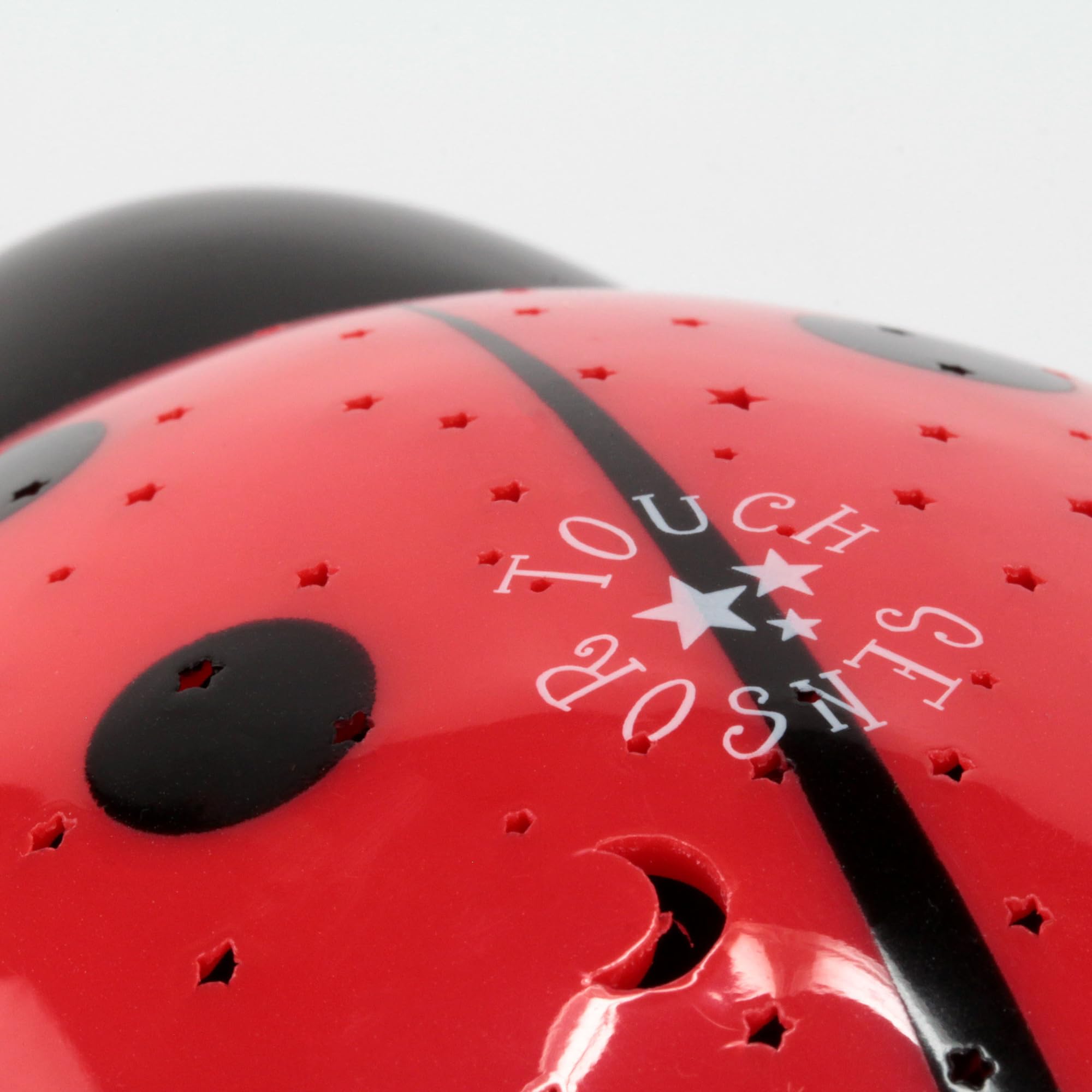 ANSMANN Luce LED coccinella con proiettore - Lampada notturna per bambini con cambio colori proiezione cielo stellato - Lucina bimbi Sensore Touch