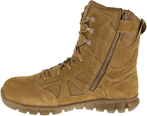Reebok Men's Sublite Cushion Safety Toe 8" Tactical Boot with Side Zipper Industrial & Construction
