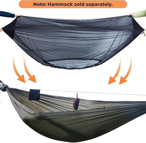onewind Hammock Mosquito Net, Single & Double Camping Hammock Bug Netting