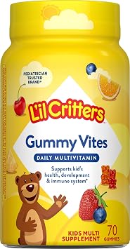 Lil Critters Kids Multivitamin Gummies | 70 Count | with Vitamins A, B, C, D, E | Assorted Fruit Flavors | Gluten-Free Childrens Gummy Vites Supplement