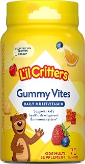 L'il Critters Kids Multivitamin Gummies | 70 Count | with Vitamins A, B, C, D, E | Assorted Fruit Flavors | Gluten-Free Children's Gummy Vites Supplement