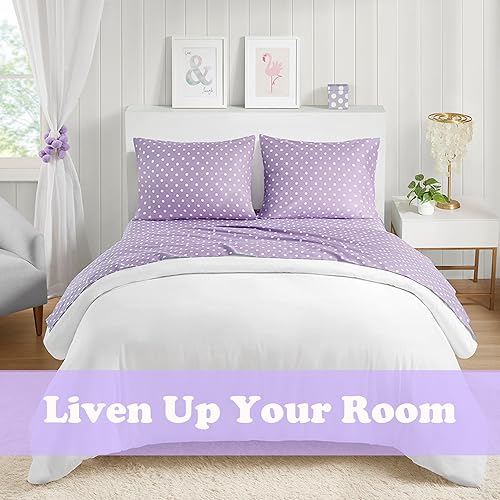 Miniatura 6 de Mi Zone - Juego de sábanas de tamaño Queen para niños, juego de sábanas suaves de 100 % algodón percal, sábana encimera, sábana bajera, funda de