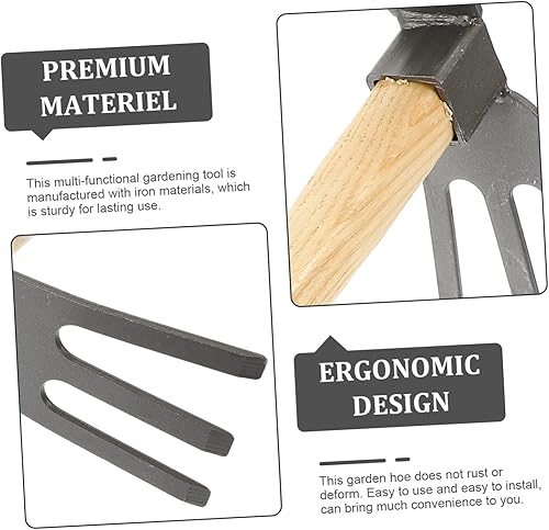 Miniatura 6 de Juego de azadas de jardín robustas 2pcs azada para hortalizas al aire libre flor agricultura herramienta de jardinería
