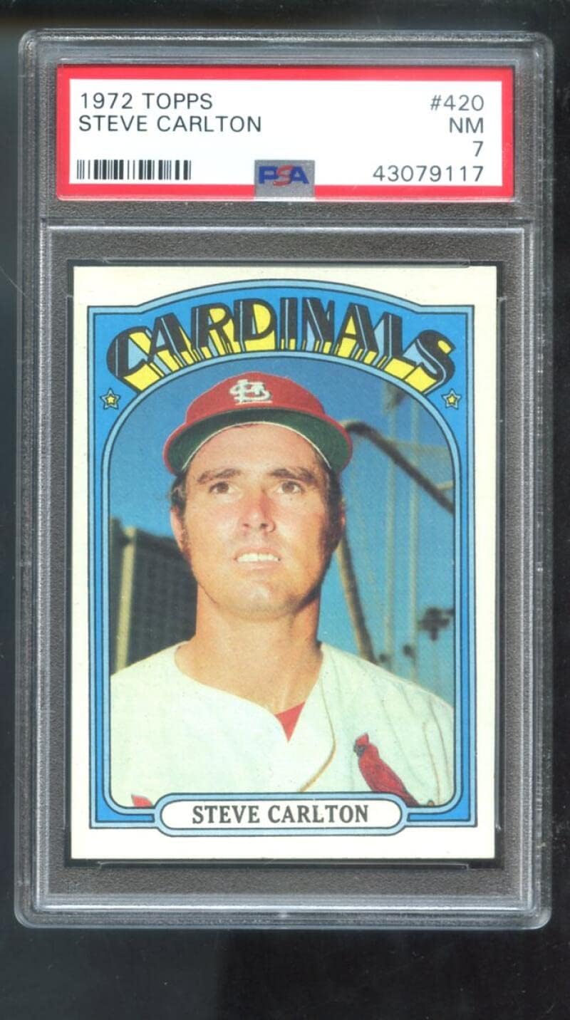 1972 Topps #420 Steve Carlton PSA 7 Graded Baseball Card MLB St. Louis Cardinals