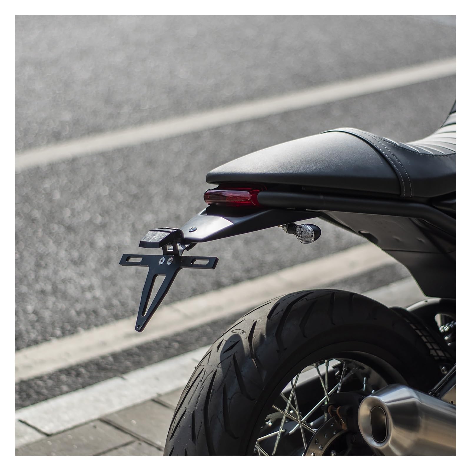 Parafanghi Moto Paraspruzzi Per Parafango Posteriore Moto In Plastica Nera Con Staffa E Indicatore Di Direzione Posteriore Per Brixton Per Crossfire 500 Parafango Paraspruzzi ( Misurare : Un set )