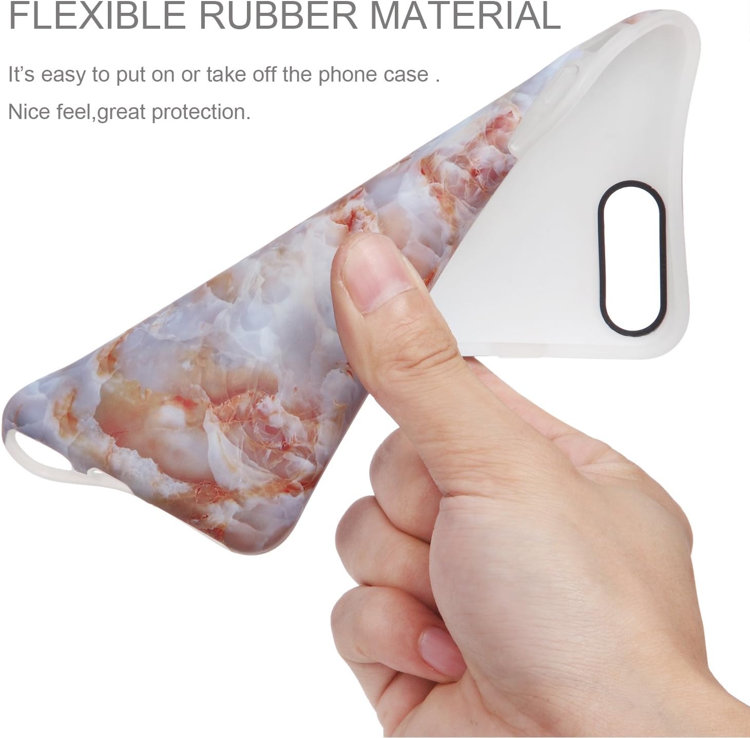 iPhone 7 Plus Case,iPhone 8 Plus Case, White Gold Marble for Women Girls Cute Slim Fit Glossy TPU Clear Bumper Soft Rubber Silicone Thin Protective Phone Case Cover for iPhone 7 Plus/iPhone 8 Plus