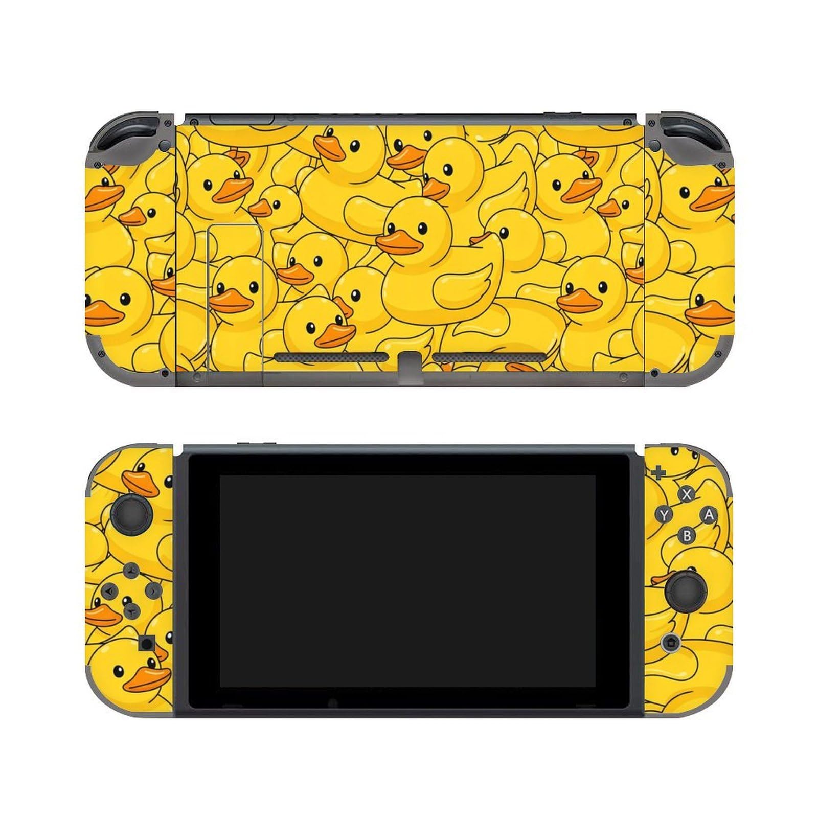 Duck Rubber Switch Skin - Juego completo de calcomanías de vinilo compatibles con Game Switch Standard