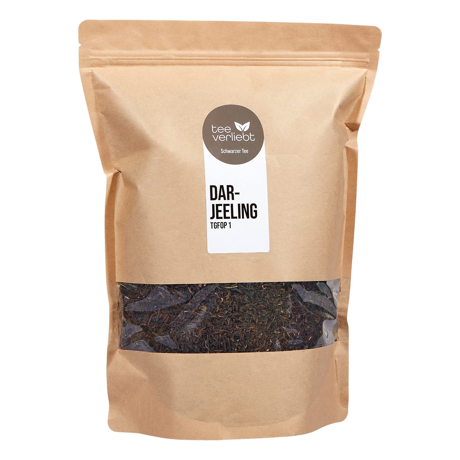 FRUTEG Darjeeling First Flush 1000 G | Loser Darjeeling Tea TGFOP1 z Indii | Łagodny aromatyczny wiosna zbieranie - z delikatnymi ulotkami do herbaty | Orange Peke Black Tea Loose 1 kg