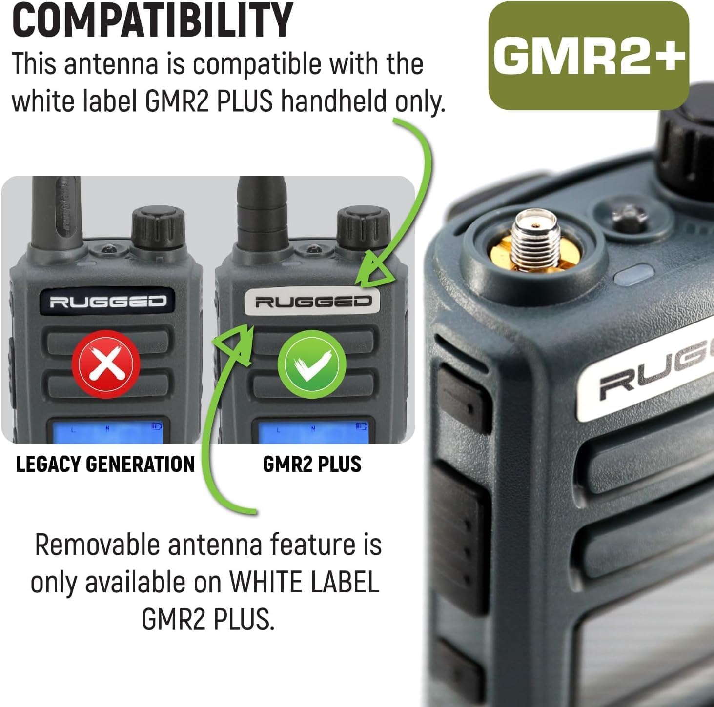 Rugged Radios Magnetic Mount Antenna for Rugged GMR2 Plus Handheld Radios