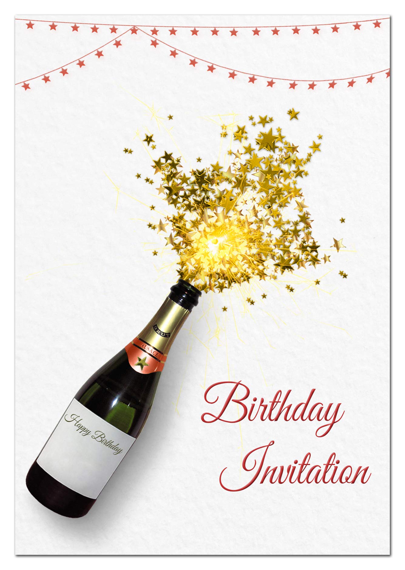 Blank Birthday Invitations Men Or Women Unique Pack Of 16 | Desertcart  Seychelles, image size:1335x1878