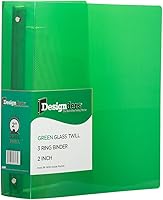 Vista 35 de JAM PAPER - Carpetas de plástico de 1 pulgada - Carpetas de 3 anillas surtidas (rojo, azul, verde y naranja) - Paquete de 4