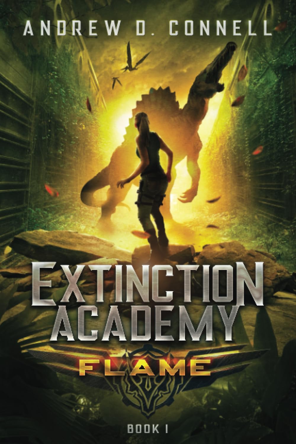 Extinction Academy: Flame: Dinosaur Warfare In A Dystopian Future