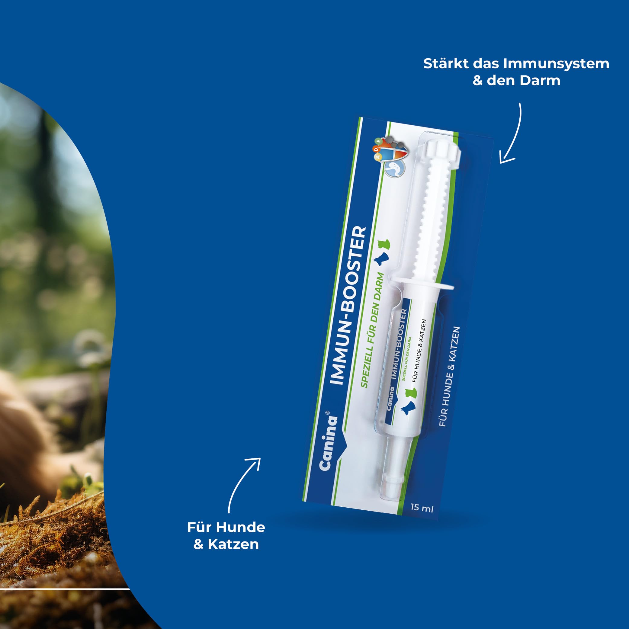 Canina Booster immunitaire – Spécialement conçu pour la pâte intestinale 15 ml