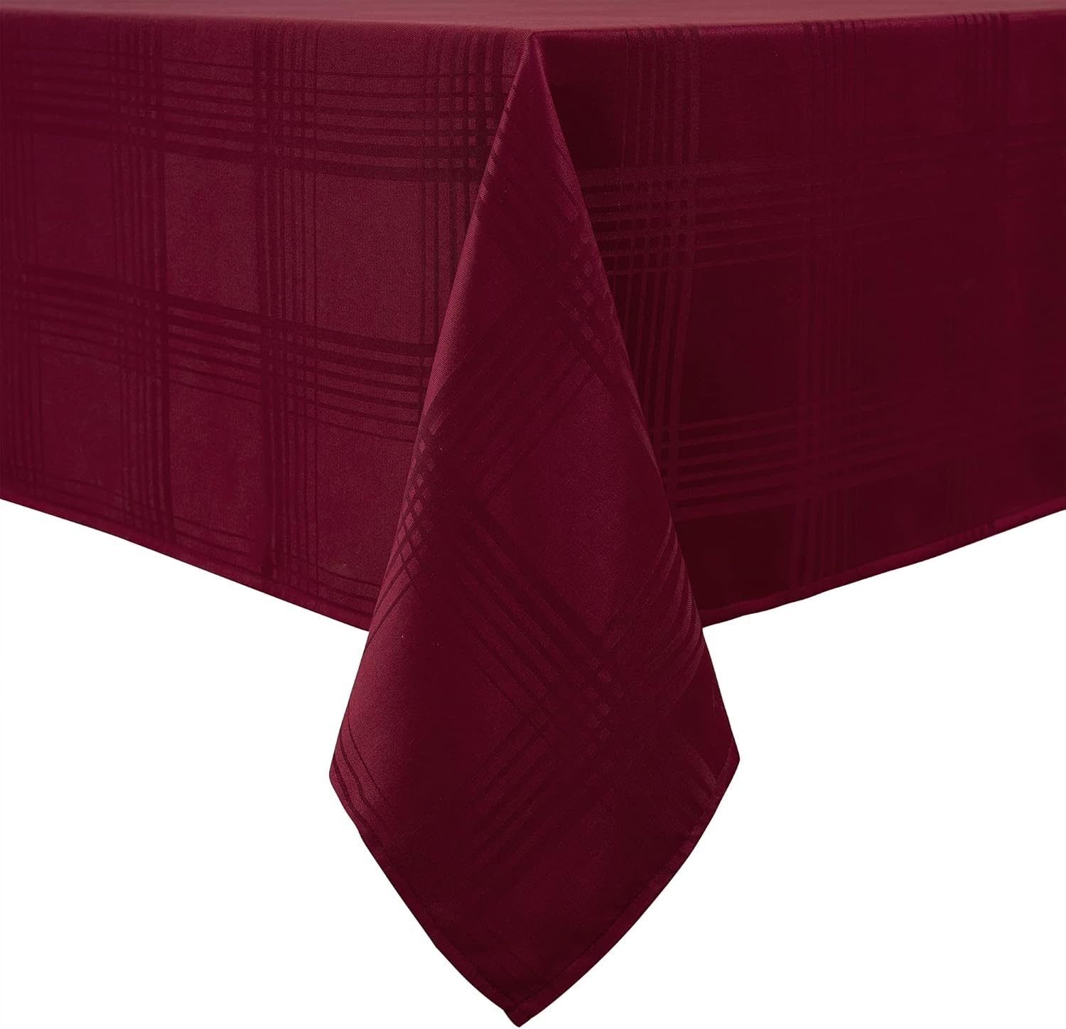 RNDRSSE Oblong Tablecloth Washable Polyester Fabric Red