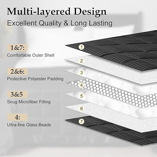 Miniatura 4 de downluxe - Edredón pesado, tamaño King. Edredones de 18 libras, para adultos, con abalorios de cristal. Edredón pesado, con ribete satinado (90 x