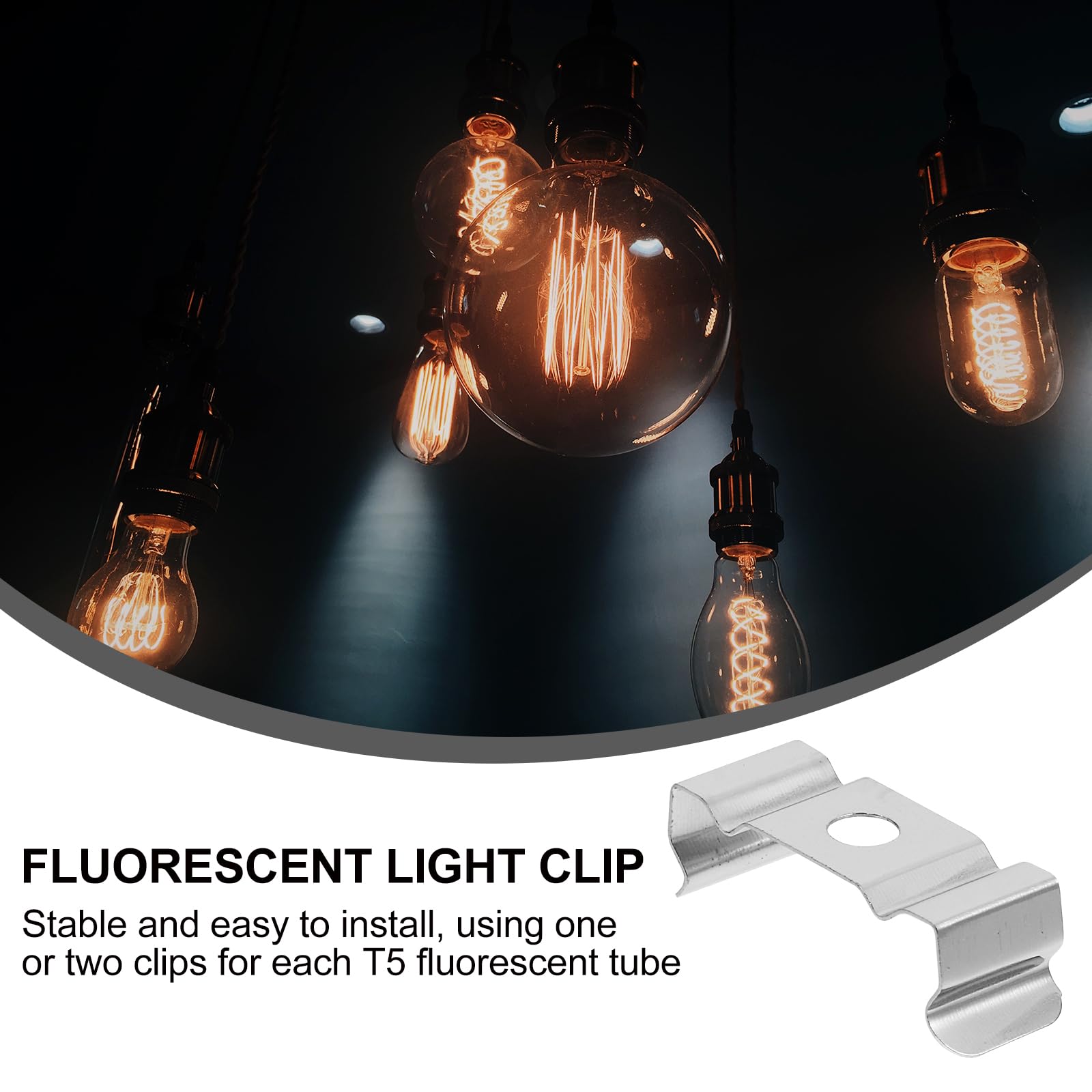 UPKOCH Led Rohrhalterungen Aus Manganstahl U Clips Befestigungsclips Für Led Lichtrohre Einfache Montage Für Innen- Und Außenbeleuchtung 2.36X0.9X0.8 Cm