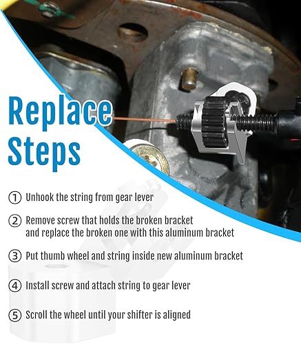 Miniatura 6 de Soporte de cable indicador de cambio para Ford F150 F250 1997-2003 Sustituye 83244 Aluminio Transmisión Automática Soporte de Cable Indicador de