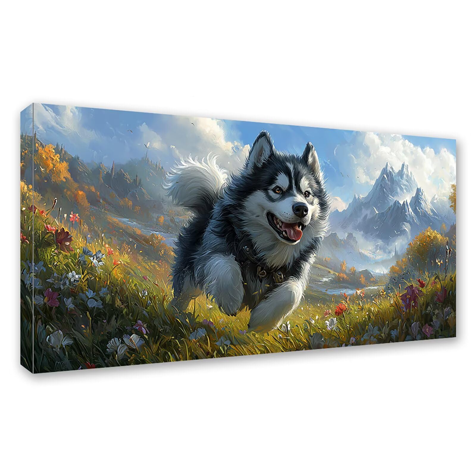 Diamond Painting Adultos Perro Pintura Diamante, Animal Diamond Painting 5D Completo, DIY Cuadrado Bordado Punto de Cruz Cuadros de Diamantes Kit para Decoracion Hogar, Regalo Mujer 160x80cm 0J-112