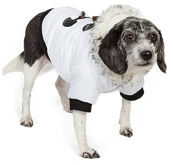 PET LIFE Fashion Designer Aspen Winter-White Parka Pet Dog Coat Jacket w/ 3M Insulation Technology, X-Small, Winter White