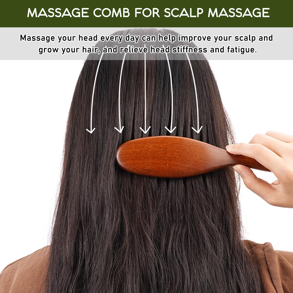 Amazon.com: iunxkmi Wooden Scalp Massage Comb - Sandalwood Head