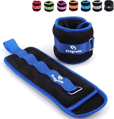 Vista 13 de Fragraim - Juego de pesas de tobillo para mujeres, hombres y niños, ideal para entrenamiento de fuerza para muñeca/pierna/brazo, correa ajustable, 1