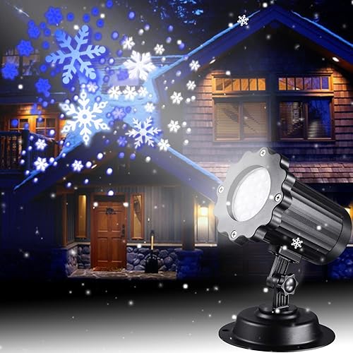 Luces de proyector de Navidad, control remoto 2 en 1, patrones de movimiento con ondas de océano, luces LED de paisaje, impermeables, al aire libre,