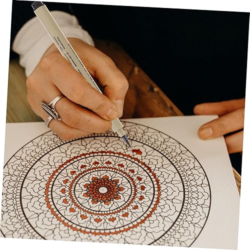 Miniatura 3 de Tofficu 12 Uds. Impermeable Pluma de Gancho Negro Pintura al Óleo Negro Pluma de Tinta Bolígrafos de Tinta de Punto Fino Negro Bolígrafos de Pintura