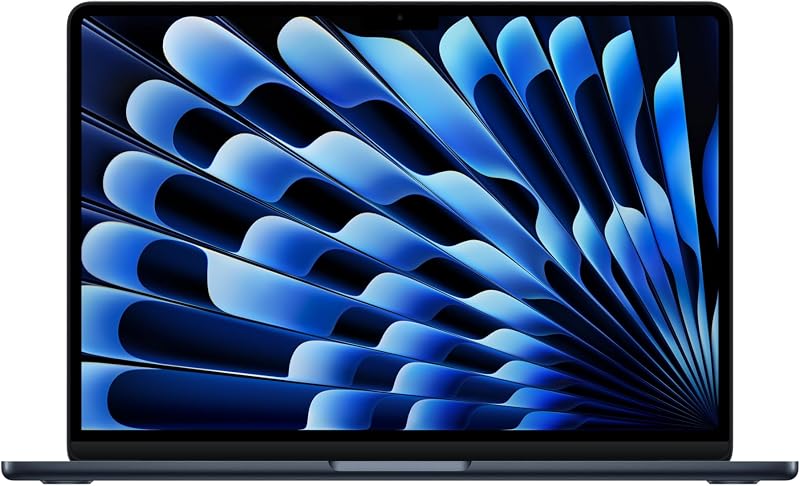 Apple 13" MacBook Air Laptop, M5 Chip mit 10‑Core CPU und 8‑Core GPU: Entwickelt für KI, 13,6" Liquid Retina Display, 16 GB gemeinsamer Arbeitsspeicher, 512 GB SSD, Touch ID, WLAN 7; Mitternacht