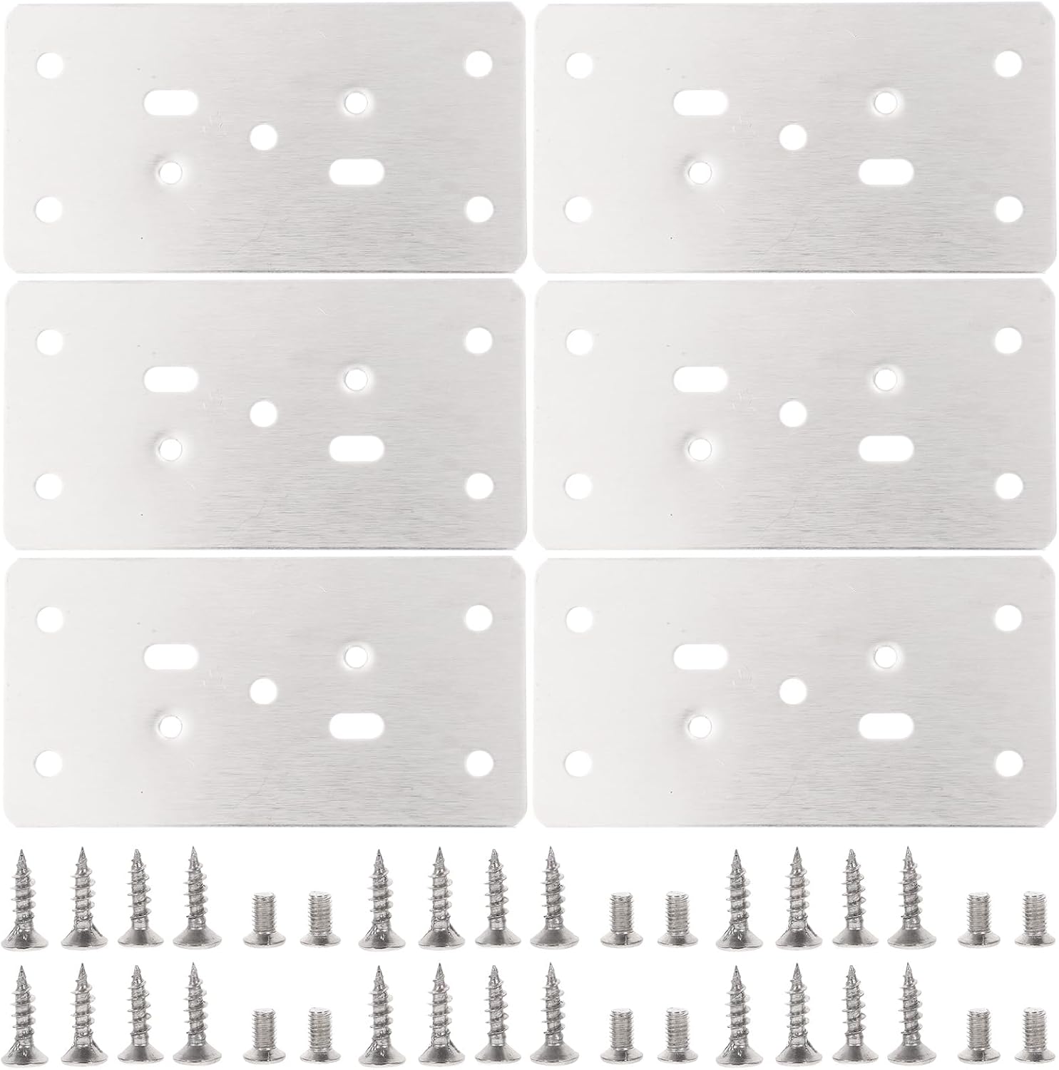 OSALADI 6pcs Hinge Repair Plate Door Hinge Filler Plate Wood Hole