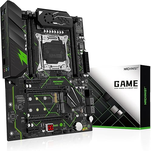 MACHINIST Placa base LGA 2011-3, Micro ATX (Intel 56 generación) placa base comercial (PCIe 3.0, Dual M.2, DDR4 de doble canal, SATA 6 Gbs, Gigabit