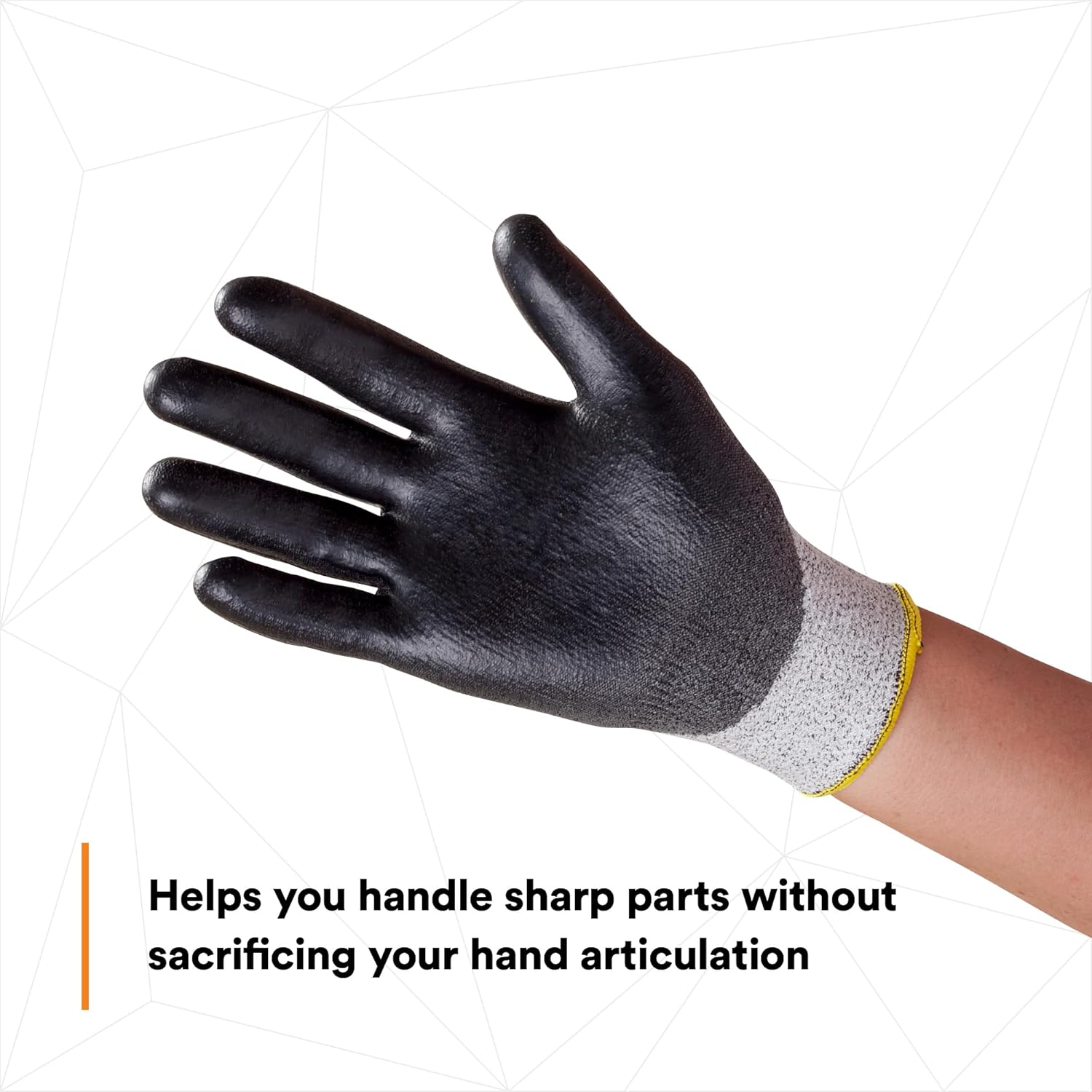 3M Comfort Grip Gloves - Cut Resistant CGXL-CRE, Polyurethane Coated, Size Large, 1 Pair