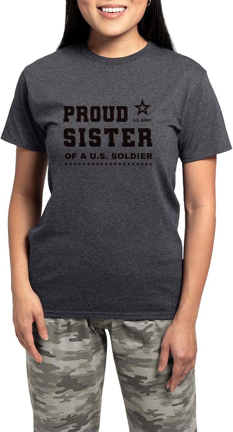 CafePress Proud Sister of A Soldier Black Women's Charcoal Novelty Pajama Set