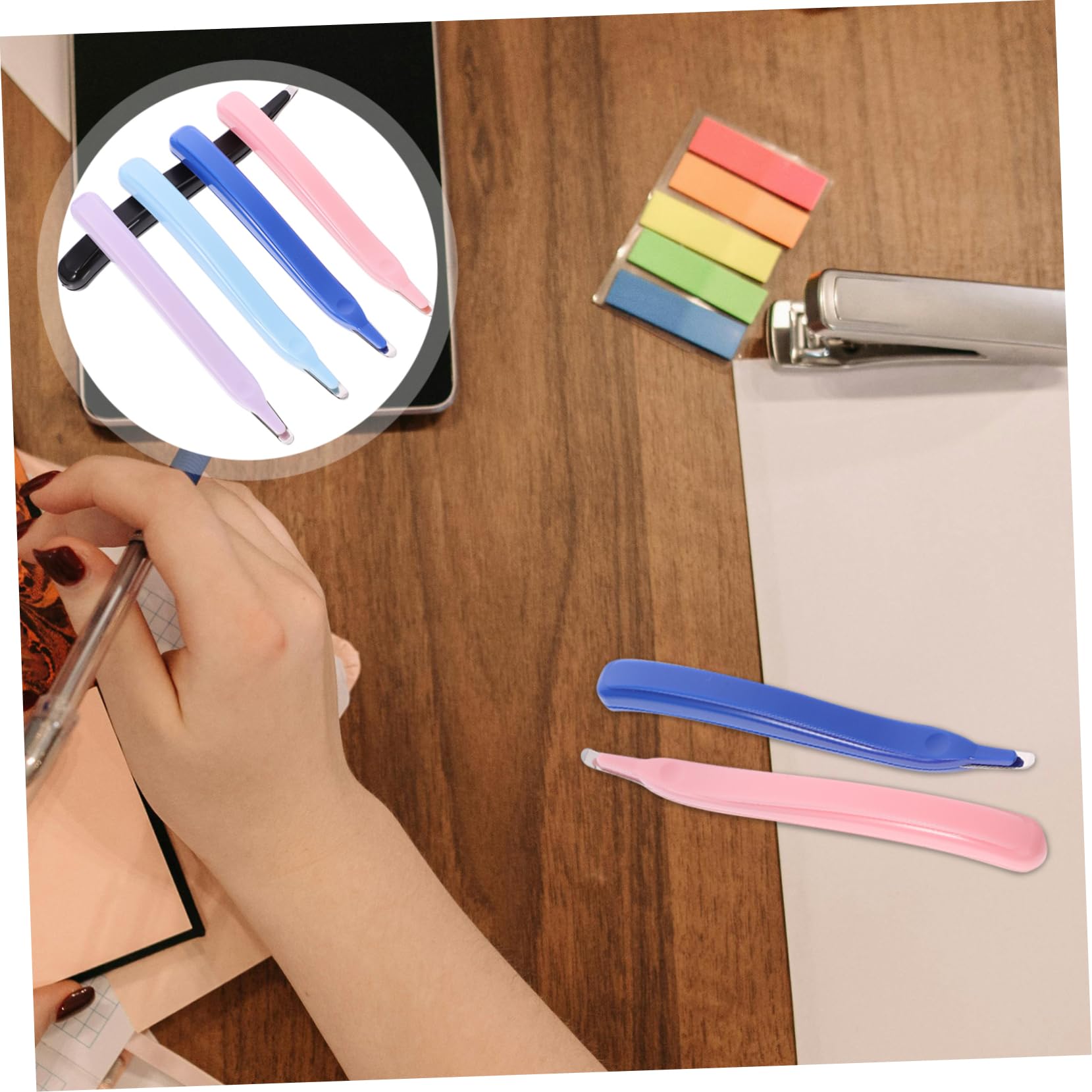 DOITOOL 4 Set Rimozione Graffette Strumento Ufficio Estrattore Punti Per Ufficio E Casa Facile Trasportare E Utilizzare Design Elegante 5 Pezzi*4