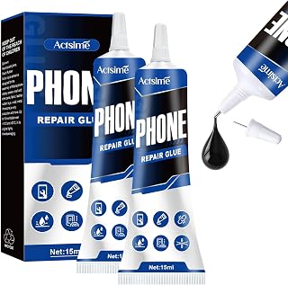 Adhesivo para Pantalla de Teléfono Móvil - 15 ml x 2 Unidades, Color Negro, Extra Fuerte, Sin Tolueno - Potente Adhesivo Multiusos para Electrónica, Carcasa y Pantalla Táctil