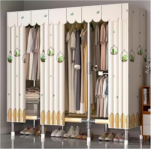 Miniatura 10 de large closets Large Closet Metal Steel Rack Clothes Closet with Clothes Rail Closets for Bedroom Thick Cloth Portable Wardrobe Closet Space-saving
