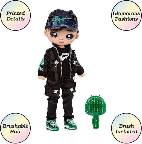 Miniatura 3 de Na! Na! Na! Surprise Muñeca Parker Scorch para adolescentes de 11 pulgadas, suave, posable, pelo negro, adorable traje y accesorios de sombrero de