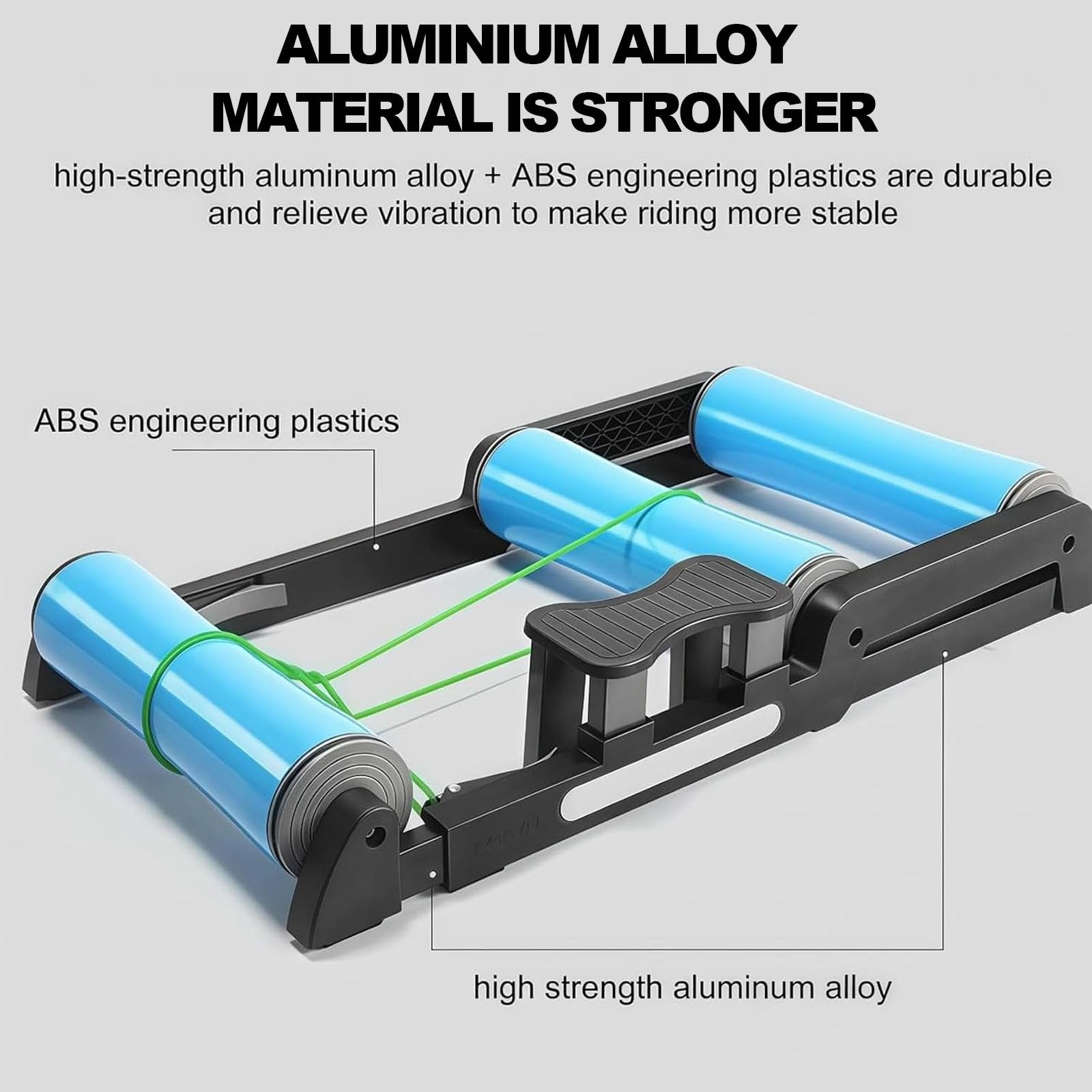 Entrenador De Bicicleta Plegable - Rodillos para Bicicleta, Máquina De Ejercicios De Resistencia, Plataforma Antideslizante para Los Pies, para Ciclismo De Montaña Y De Carretera, Estación De
