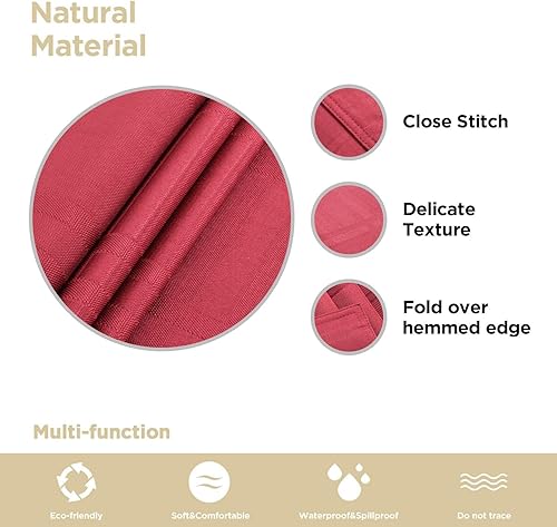 Miniatura 20 de JUCFHY - Mantel rectangular marroquí de tela jacquard a prueba de derrames y resistente al agua y al aceite, mantel decorativo para uso exterior e