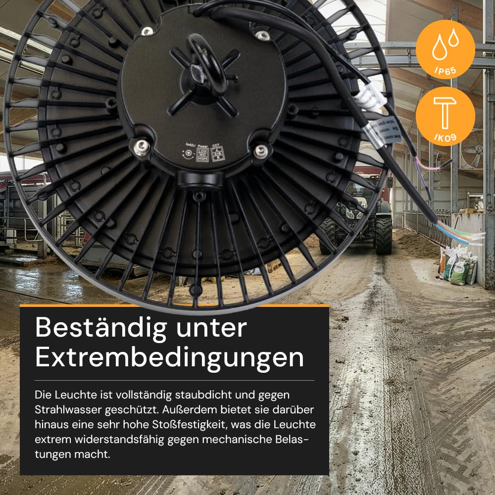 Multitalent LED Hallenleuchte 3-stufig einstellbar, bis 28000lm