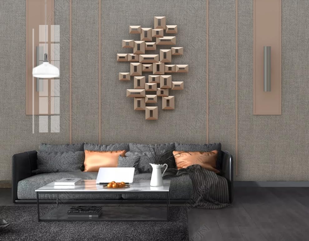 Décoration murale haut de gamme papier peint intissé lignes stéréoscopiques