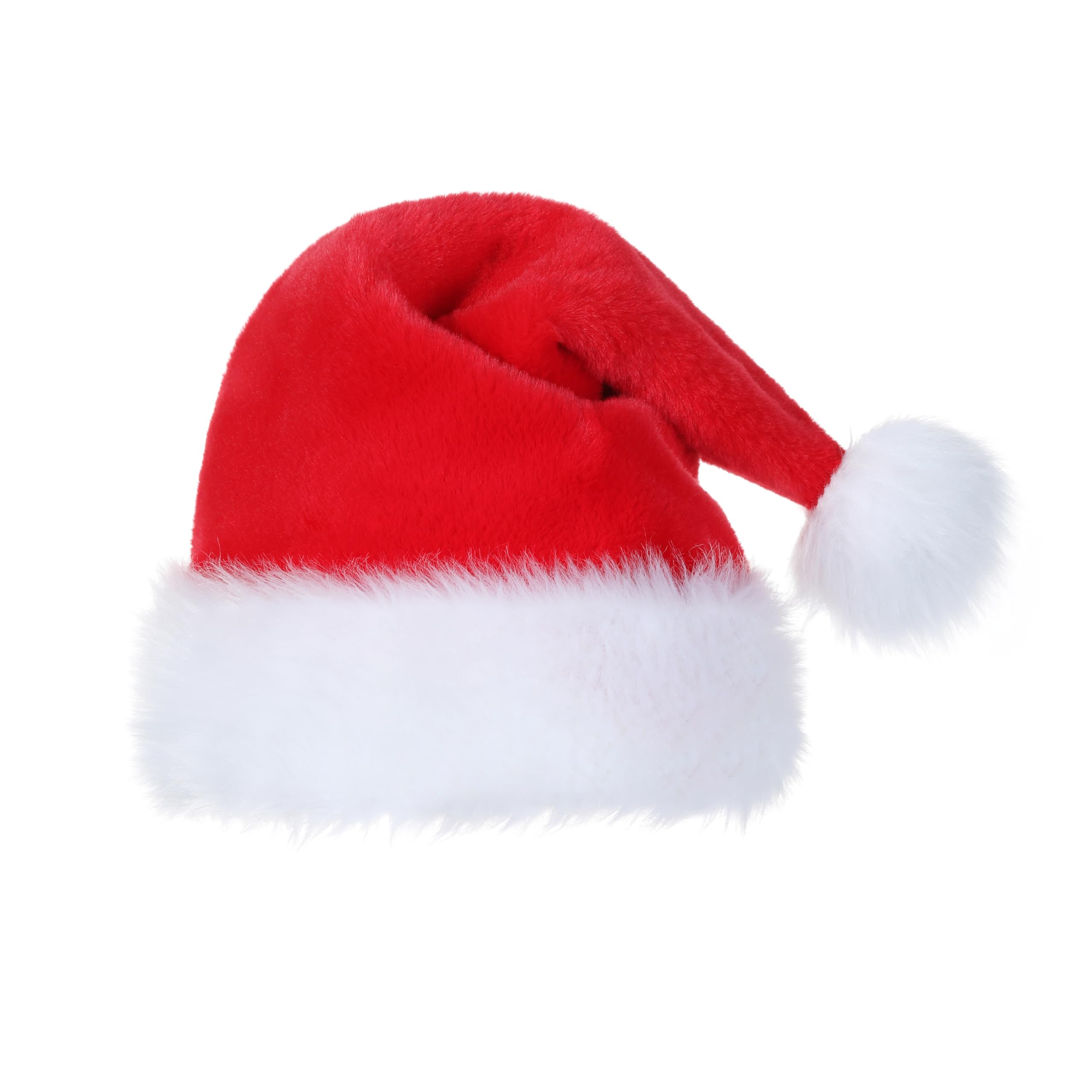 Sombrero de Navidad, sombrero de Papá Noel, sombrero de Navidad para adultos, sombrero de Papá Noel de felpa súper suave para Navidad, Año Nuevo, fiesta