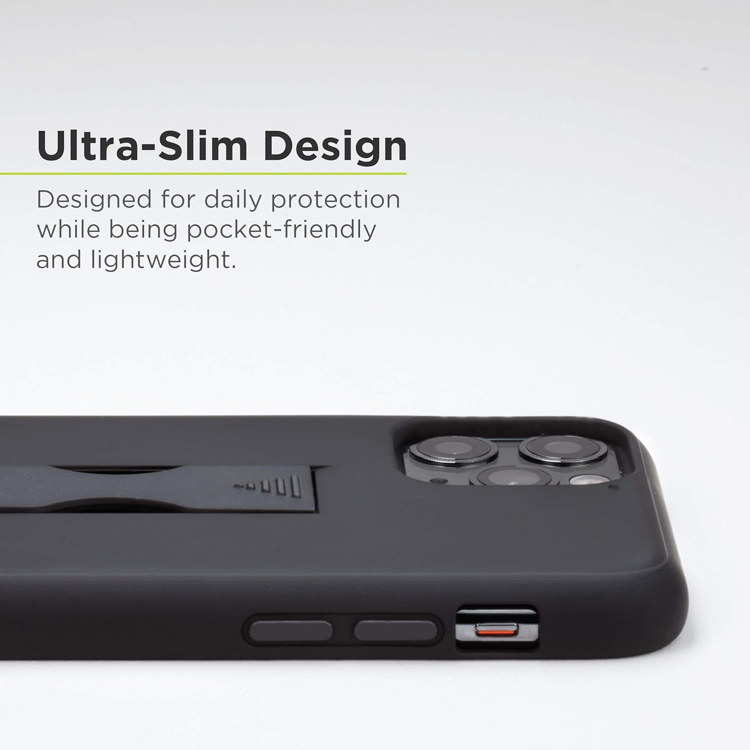 Super Sale 🛒 PureGear SlimStik Built-in Kickstand Case for Apple iPhone 11, Supports Wireless Charging, Functional Grip, Ultra Slim Protective iPhone 11 Case with Lifetime Replacement Coverage (Black)