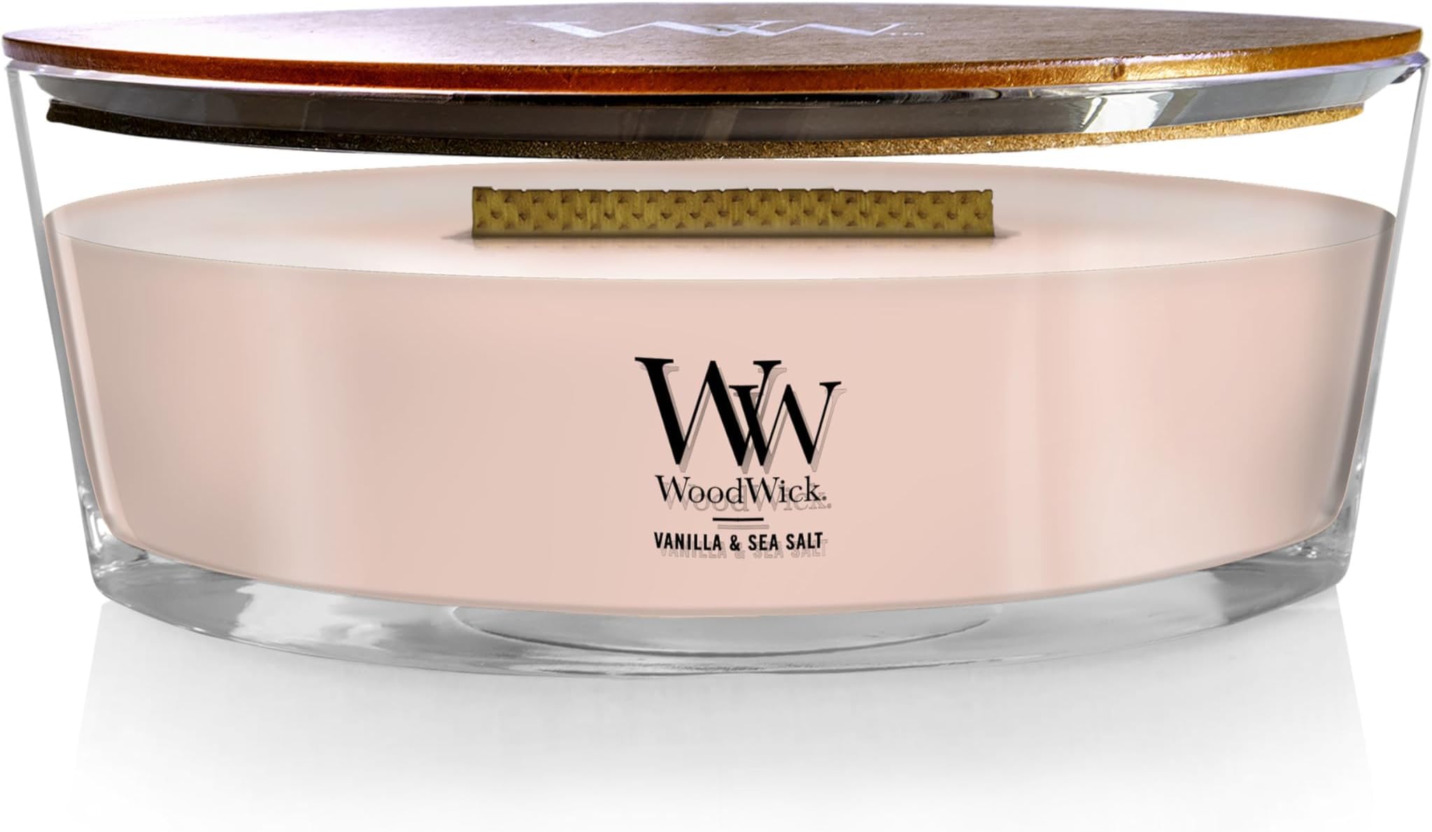 Ellipse Scented Candle, Vanilla & Sea Salt, 16oz | Up to 50 Hours Burn Time