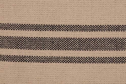 Miniatura 3 de Mill House - Juego de 4 manteles individuales de tela a rayas, color negro a rayas, color beige y negro