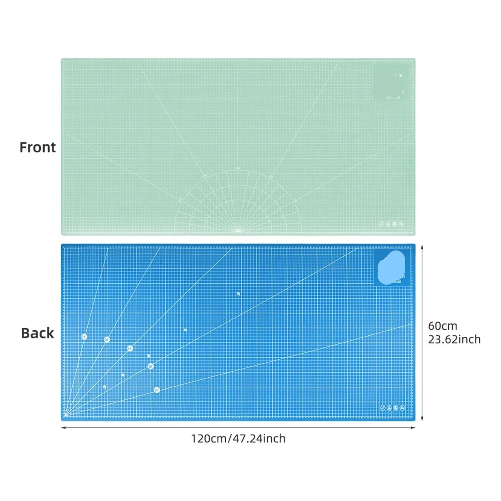 Self Healing Sewing Mat 1pc 47.24 x 23.62inch Cutting Mat with Grid Lines- Multi-Purpose PVC Board for Crafts, Sewing, Paper, Clay Work