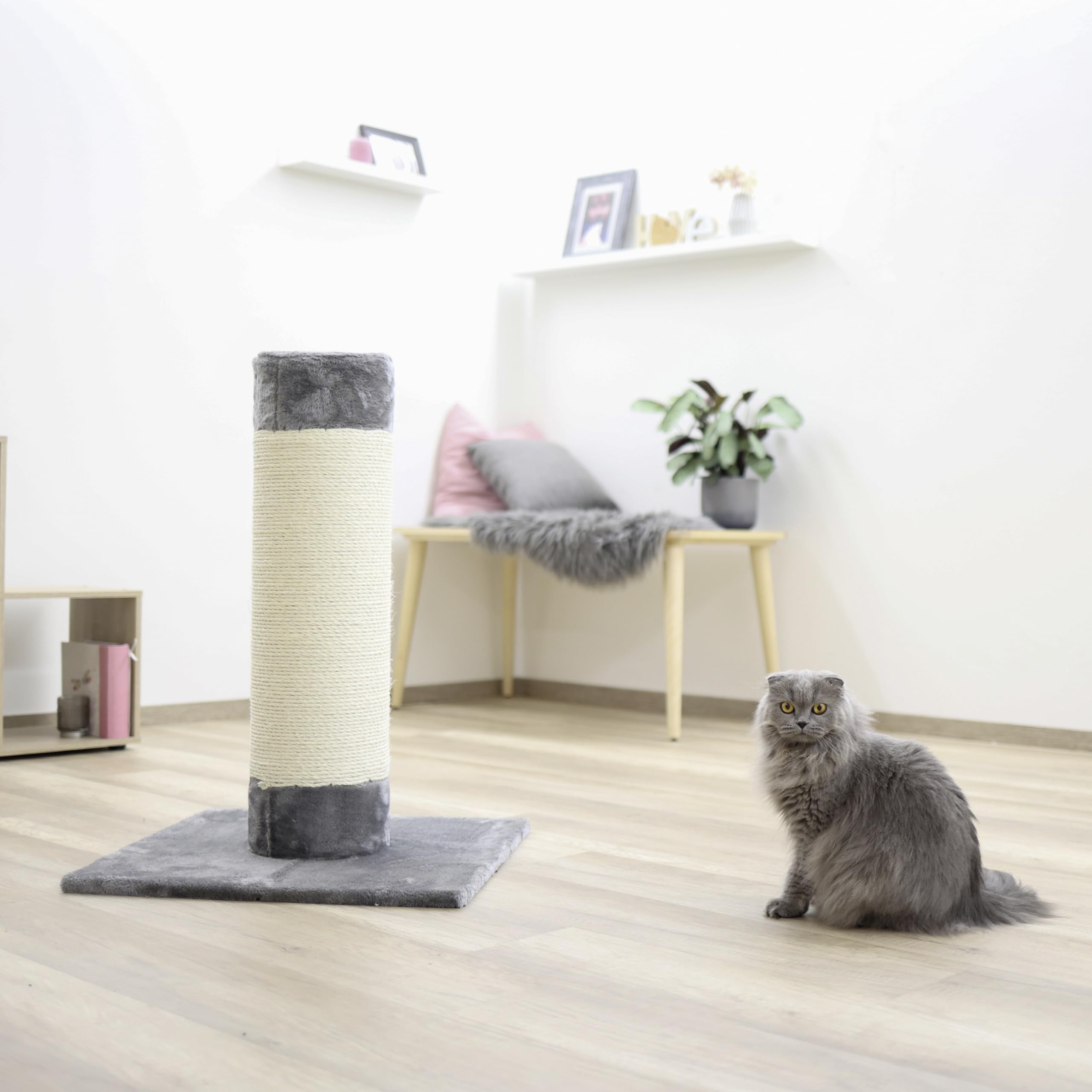 Kerbl 82502 Katzen Kratzbaum Opal Ultra zum Kratzen und Klettern, Höhe 80 cm