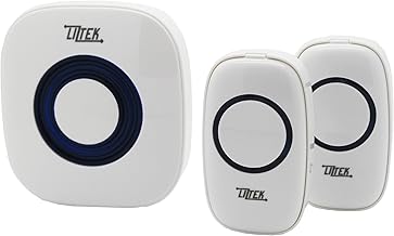 Portable Wireless Doorbell with 2 Remote Button and 1 Receiver Operating at 1000 feet Range with 52 Wireless door Chimes, Batteries Not Required for Receivers (White)