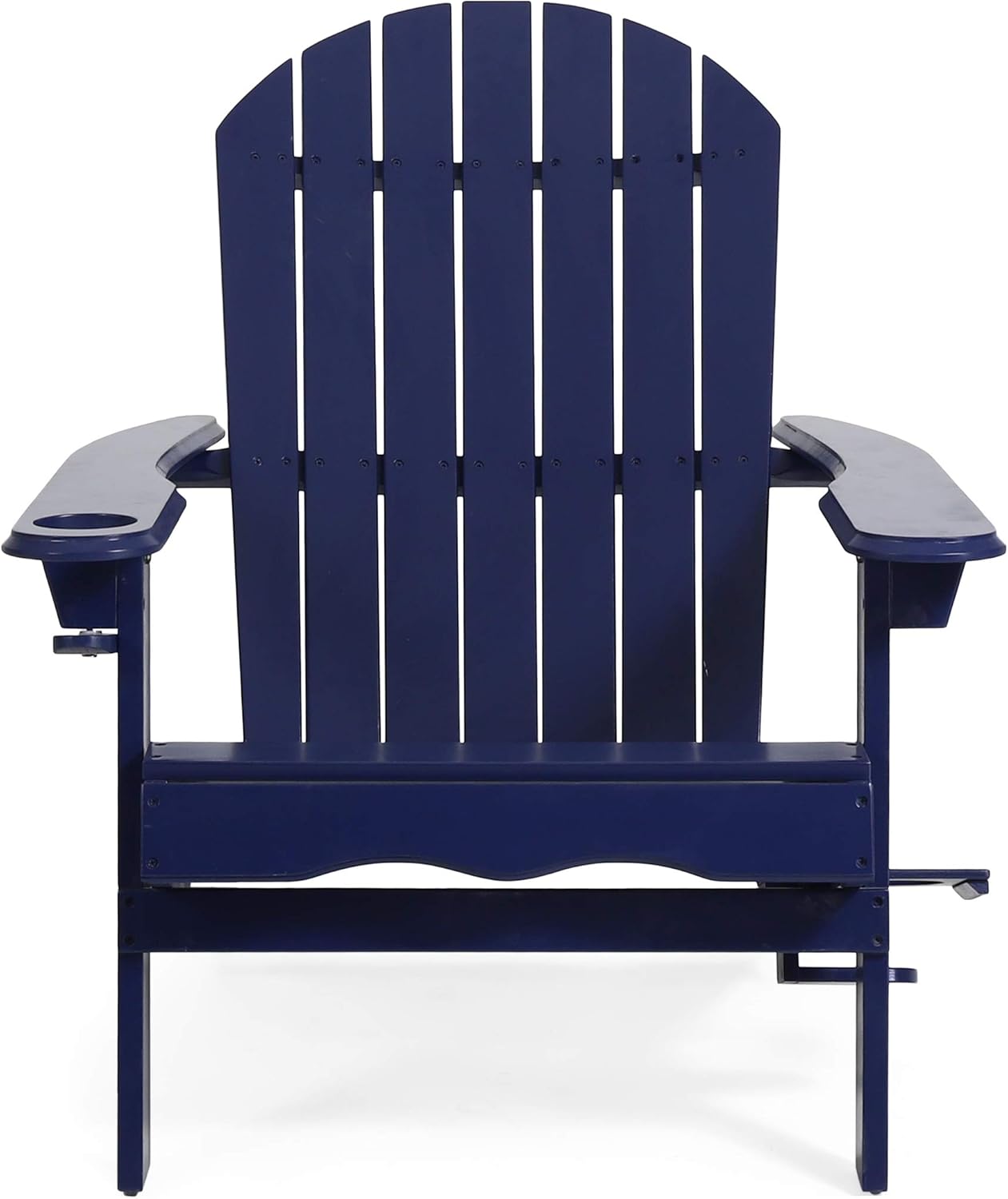 Christopher Knight Home Edmund Outdoor Acacia Wood Folding Adirondack Chair, Navy Blue
