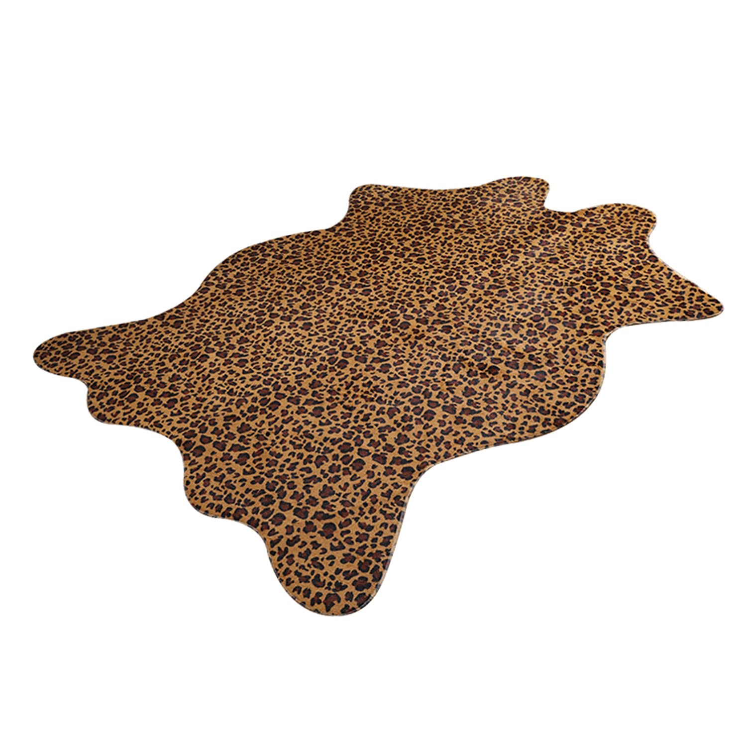 Animal Leopard Print Rug Faux Leopard Area Zebra Panda Carpet Animal Print Mat for Living Room Bedroom Non-Slip (Leopard, Small)
