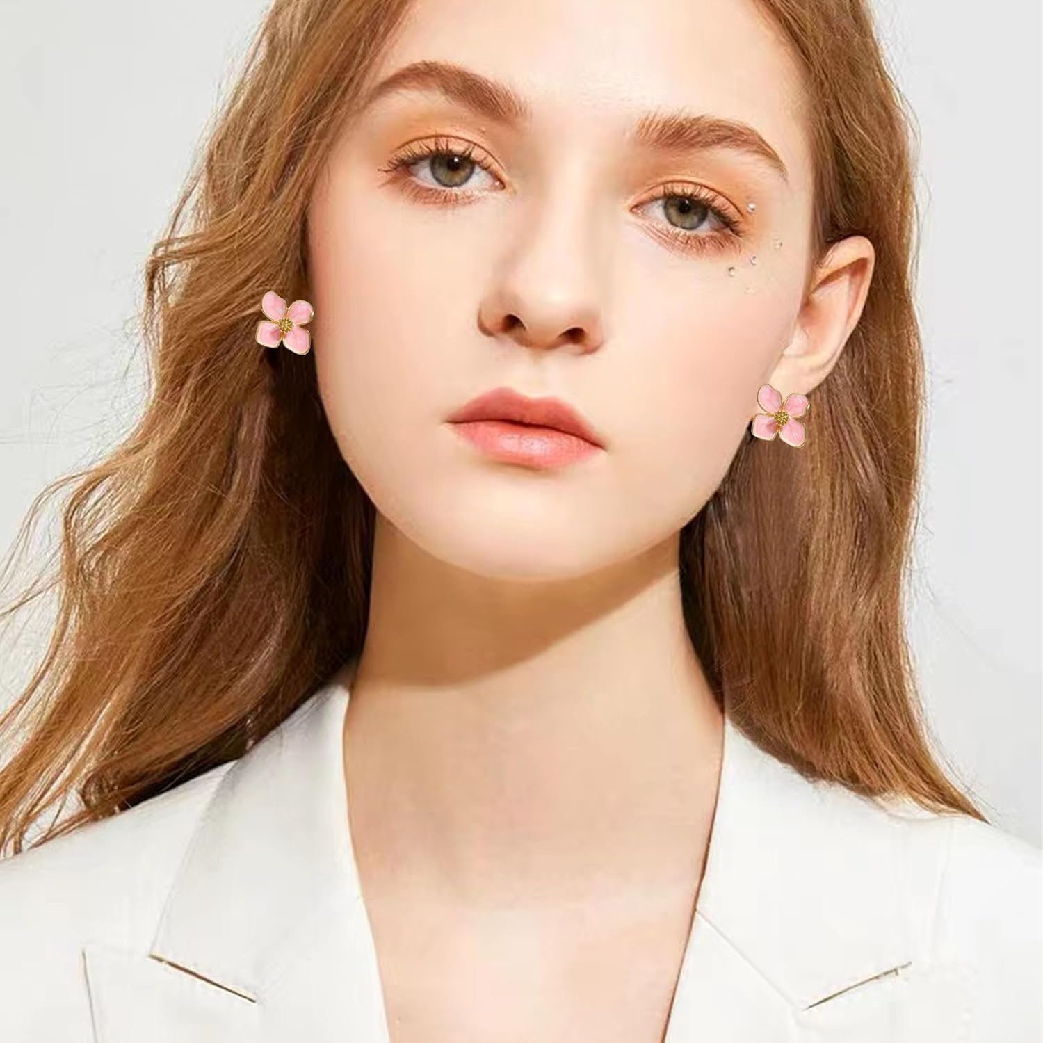 Bohemian Drip Oil Flower Stud Earrings for Women Enamel Statement Floral Drop Dangle Earring Jewelry Accessories - Image 4